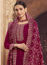 Santoon Salwar Suit in Red